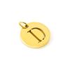 New titanium steel English letter DIY pendant fashionable stainless steel round hollow letter pendant