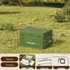 Extra Large Outdoor Storage Box: Side-Opening, Wood Lid, Foldable Camping & Car Trunk Organizer