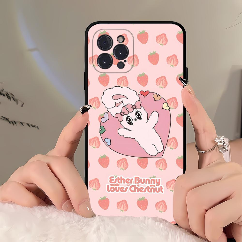 E-Esther B-Bunny Phone Case For iPhone 16 15 14 11 12 13 Mini Pro XS Max Cover 6 7 8 Plus X Funda Shell