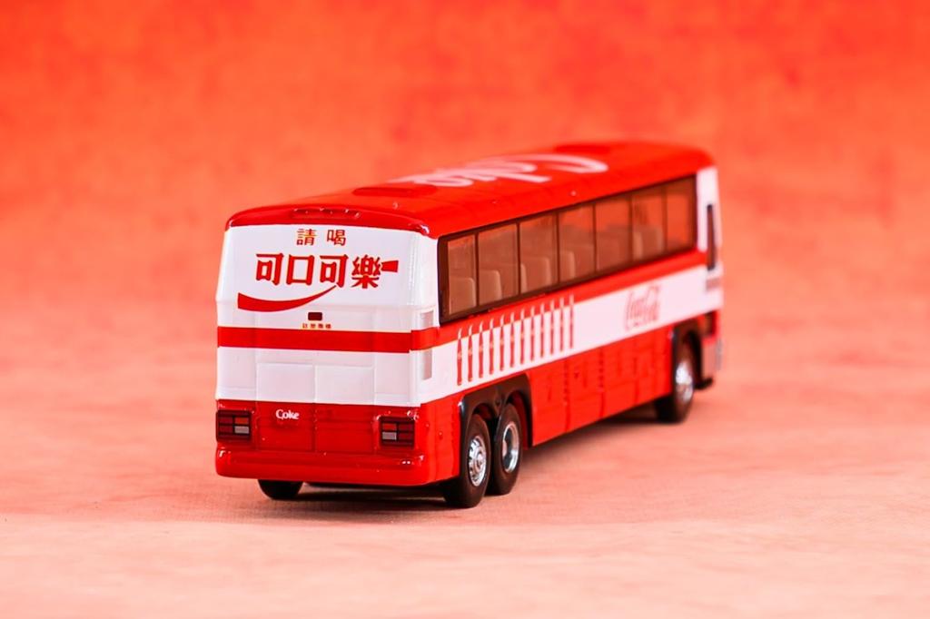 Tiny City Scale 96A3 Diecast Model 1/110 Single-Deck Coca-Cola Bus, Car, Red/White