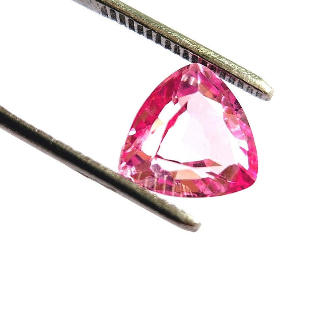 6.00 Ct Natural Pink Kunzite Certified Trillion Shape Loose Gemstone