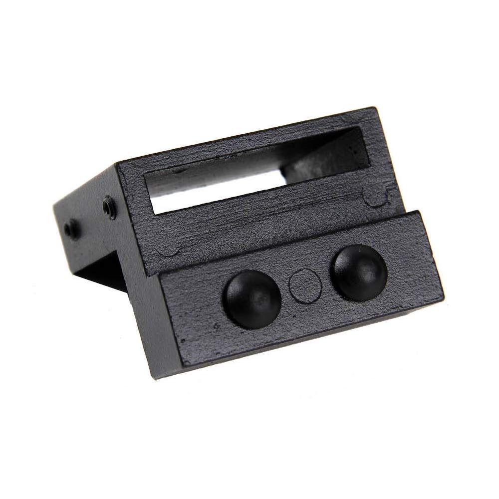 2 Pcs Carbon Steel Sliding Barn Door Flat Track Black Door Hardware Barn Door Stopper Sliding Door