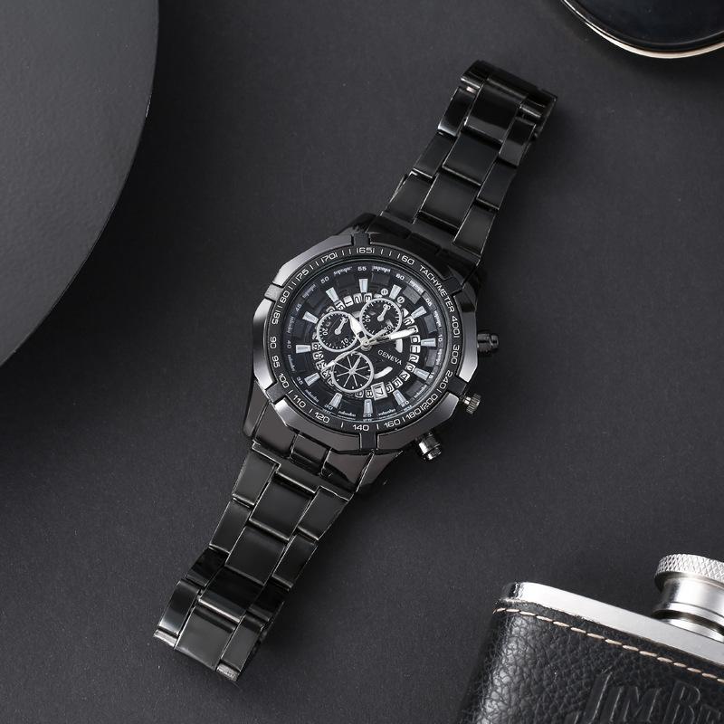Fashion Mens Watches Luxury Steel Band Quartz Wristwatch for Man Calendar Male Clock Sports Business Watch Relojes Hombre