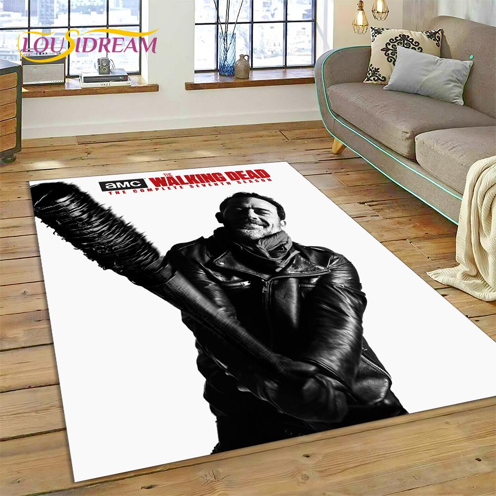 Tappeto 3D The Walking Dead Lincoln TWD TV per Soggiorno Camera da Letto Decorazione Casa, Tappetino da Pavimento Antiscivolo Decorazione per Divano Zerbino
