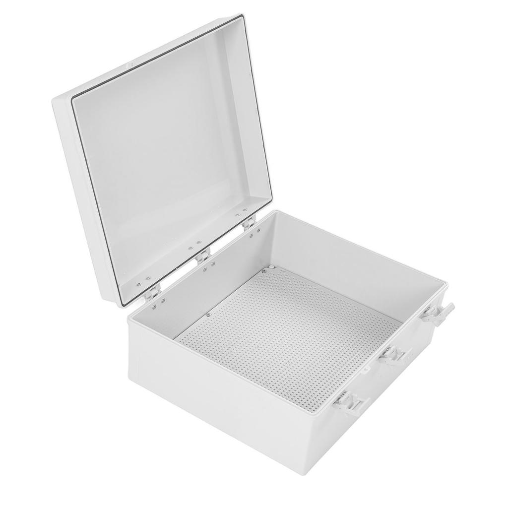 Electrical Junction Box Plastic Buckle Waterproof Project Box Electrical Enclosure with Grey Cover Mounting Plate