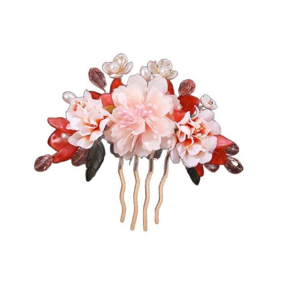 Earring Hanfu Hair Stick Tassel Flower Hair Comb Chinese Style Hairpin Set  Girl Hair Accessories
