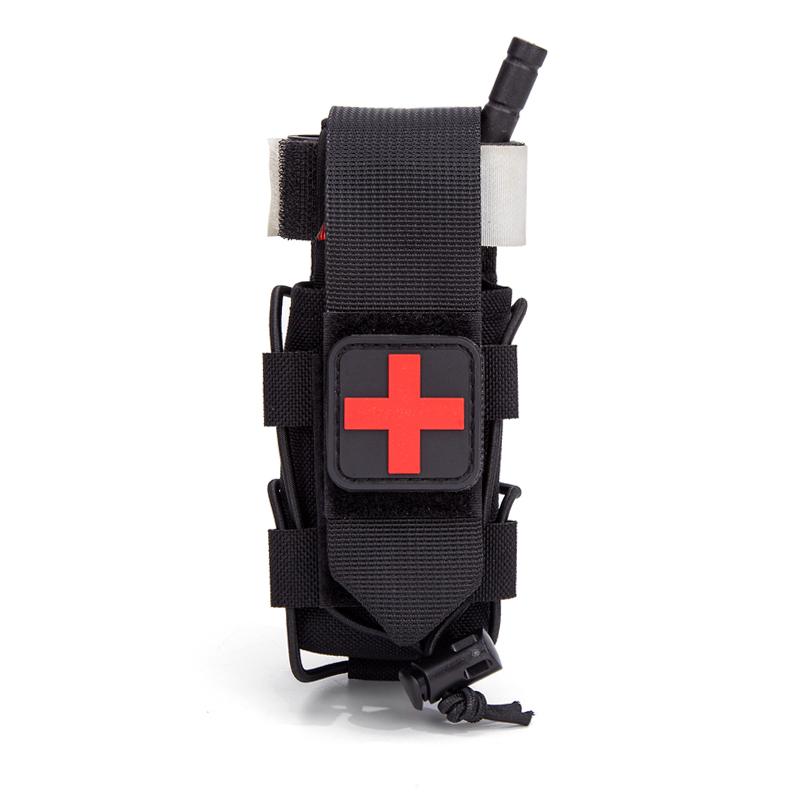 Porte-garrot MOLLE Porte-TQ IFAK Pochette médicale Holster Trousse de premiers secours Patch Croisé/Cordon Élastique