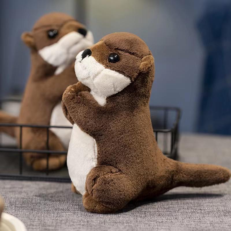 20cm Cute Cartoon Wishing Otter Plush Toys Baby Kids Cute Lovely Soft Stuffed Dolls For Christmas Holiday Birthday Gift