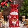 Weihnachtsfeier Dekorationsset 4 Stück Wiederverwendbarkeit Weihnachtsmann Flaschenhüllen für Festival Tischdekoration Haus Bar Zubehör
