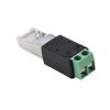 2PIN Terminal RJ45 To RS485 Converter Crystal Head To Terminal Adapter  DVR System