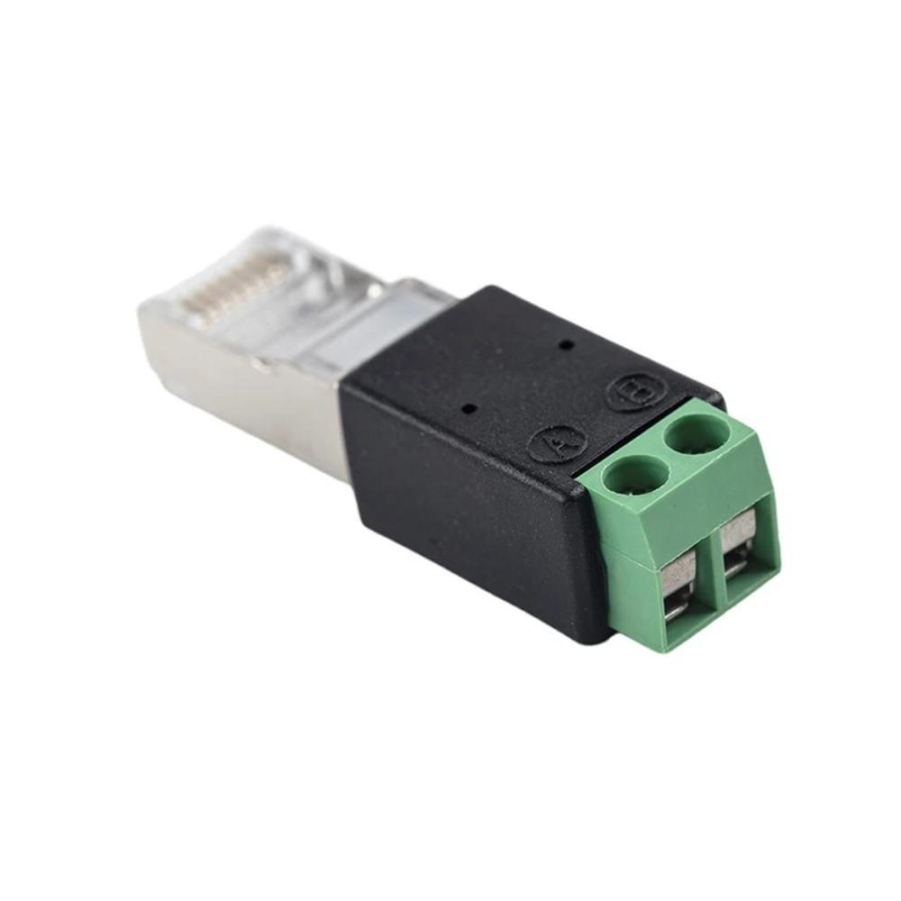 2PIN Terminal RJ45 To RS485 Converter Crystal Head To Terminal Adapter DVR System