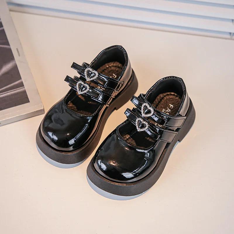 Simple Girls Shoes Fashion Girls' Princess Shoes Soft Soled Kids Shoe Comfor Child Leather Shoes Anti Slip Girl Leather Shoe