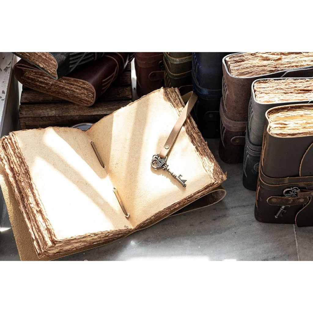 Genuine Leather Diary | Vintage Handmade Leather Journal | Premium Antique Key Closure