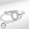 Women's Classic Oval Imitation Diamond Copper Ring Setting