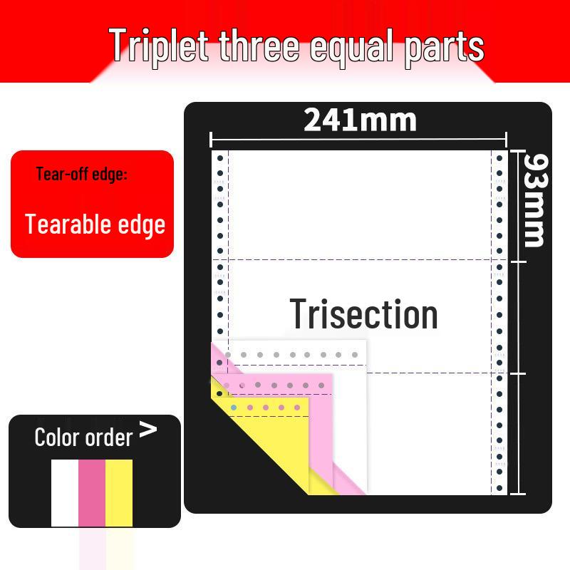 Triplicate Dot Matrix Printer Paper: 2-part, 4-part, and 5-part Delivery Notes