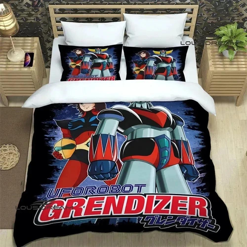 Comforter Ufo Robo Grendizer Goldorak Bedding Set 3D Printed Suitable For Bedroom Kids Home Textile