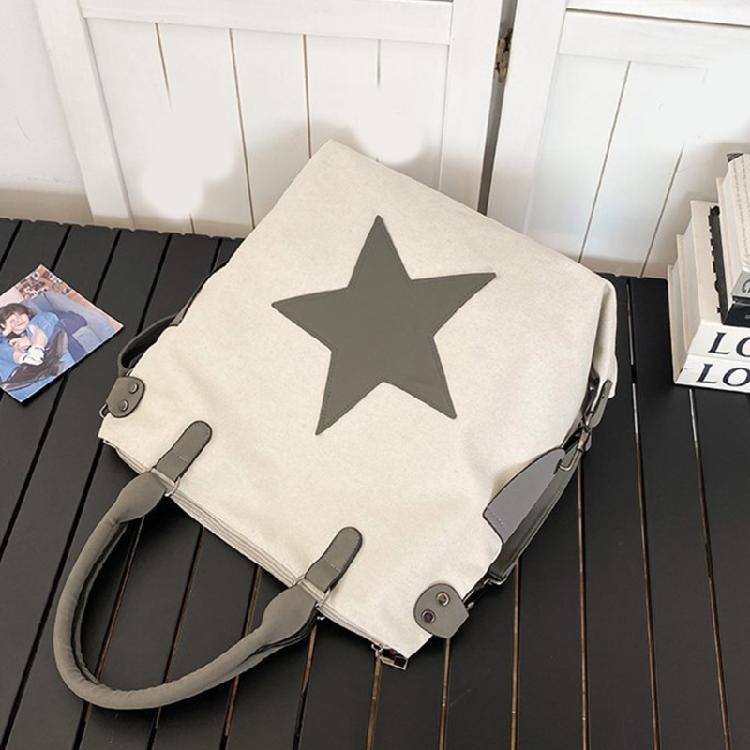 Damen Canvas Umhängetasche Ästhetische Stern Crossbody Tasche Handtasche mit großem Fassungsvermögen