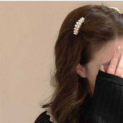 Perlen Kleine Haarspange Haarnadel für Damen Mädchen Mode Geometrische Blumen-Barrettes Kopfschmuck Mädchen Süße Haarnadeln Haaraccessoires