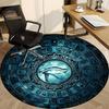 1 Stück Auge des Horus, Hieroglyphen Büro Runder Teppich, Matte Geeignet Für Büro, Unter Bürostühlen Schlafzimmer Wohnzimmer Heimdeko, Zimmerdeko