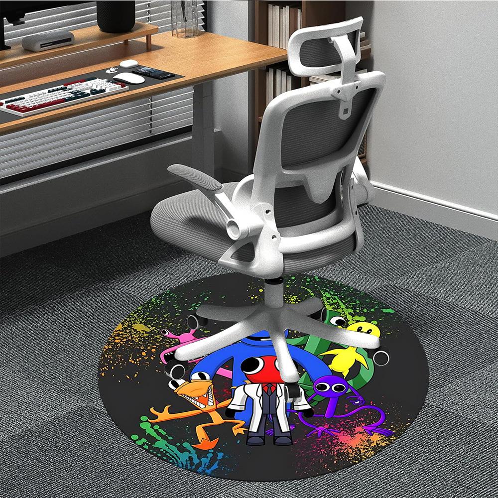 

1pc Rainbow FriendChair Carpet for Office, Non-slip, Soft and Durable Office Rug for Interior Decoration, Perfect for Office yy250925191 80cm by 80cm