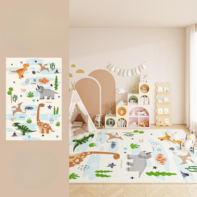 Cartoon Style Rugs for Bedroom Thickend Plush Children's Floor Mat Large Area Living Room Decoration Carpet Home Fluffy Soft Rug