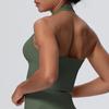 Elegant Backless Halter Yoga Bra – Seamless Breathable Sports and Fitness Vest