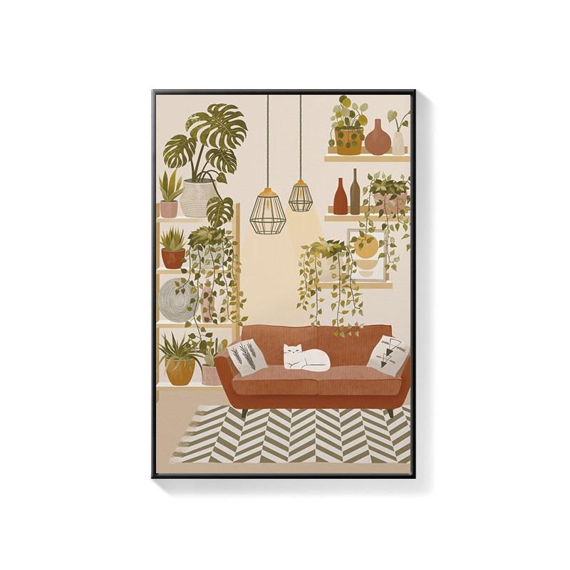 Bathroom Decorative Painting Cat American Retro Toilet Bathroom Canvas Painting Wall Art Poster for Modern Bathroom Home Decor