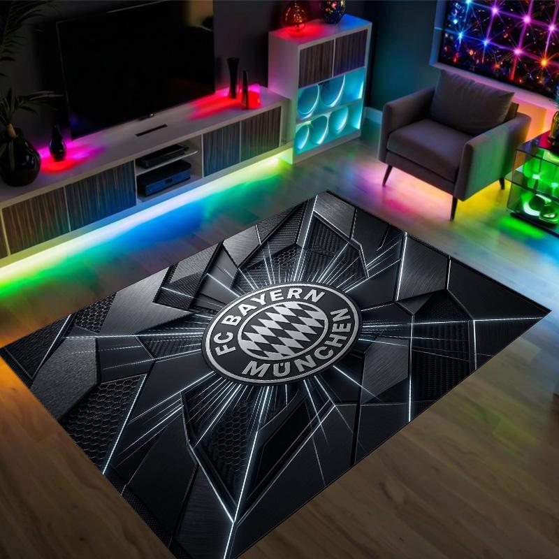 Bayern Munich Design Crystal Velvet Carpet Cozy Non?Slip Printed Rug For Bedroom Living Room Entrance