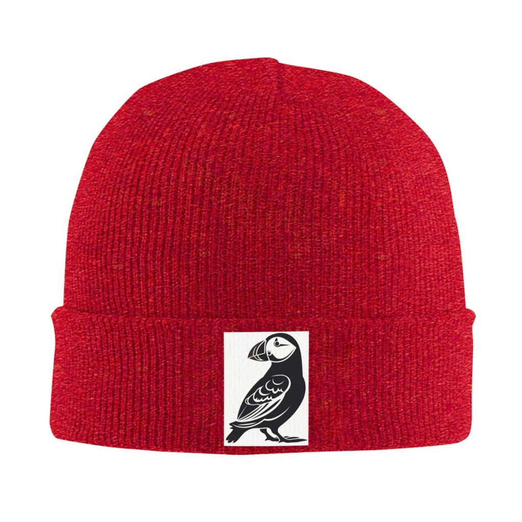Puffin pták Teplá pletená čepice Módní baret Podzim Zima Venkovní kulichy Čepice pro Unisex dospělé