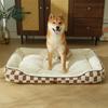 Winter Rectangle Dog Bed,Orthopedic Dog Bed,Warming Soft Calming Sleeping Puppy Bed Durable Pet Bed with Anti-Slip Bottom