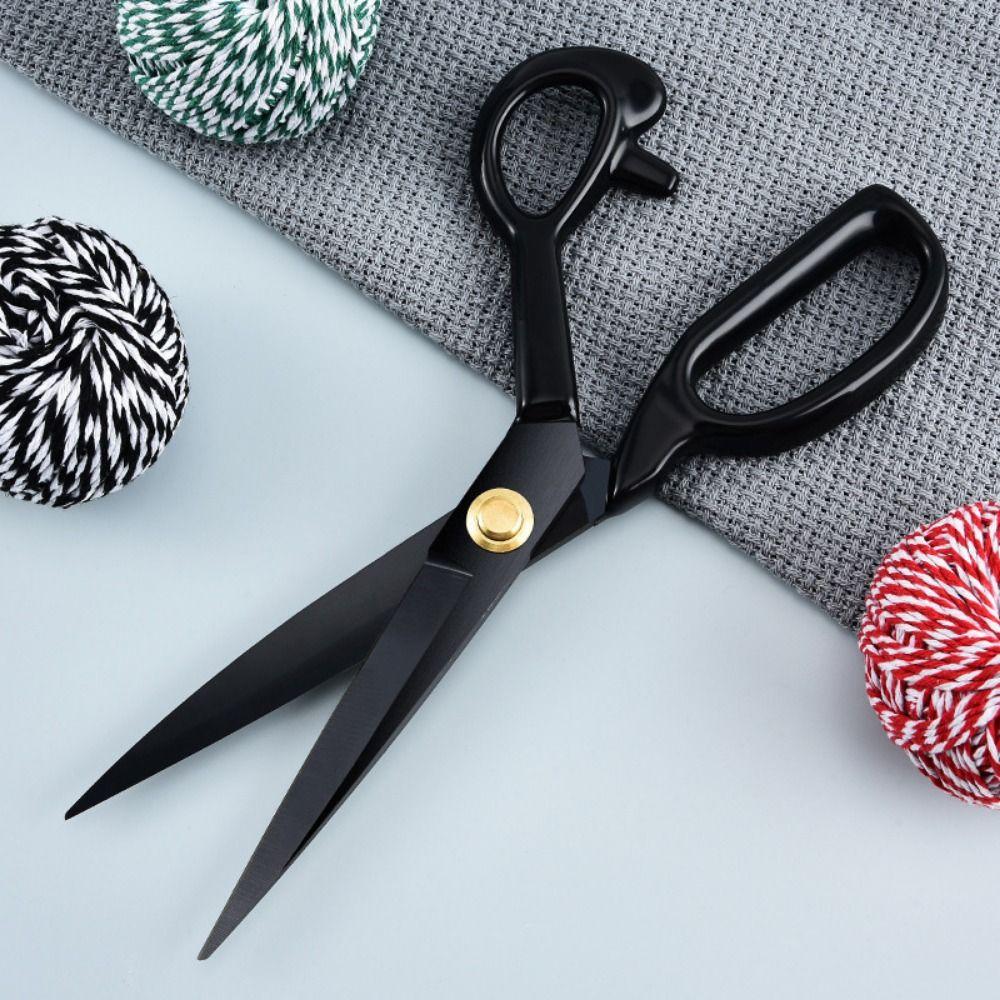 8-12inch Tailor Scissors Anti-Rust Black Leather Cutting Scissors Ergonomic Comfort Grip Handled Pinking Shears Craft Projects