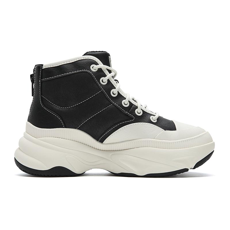 FILA BREAD Height Increasing Thermal Mid top Casual Shoes Women's Black White F12W541120FBG