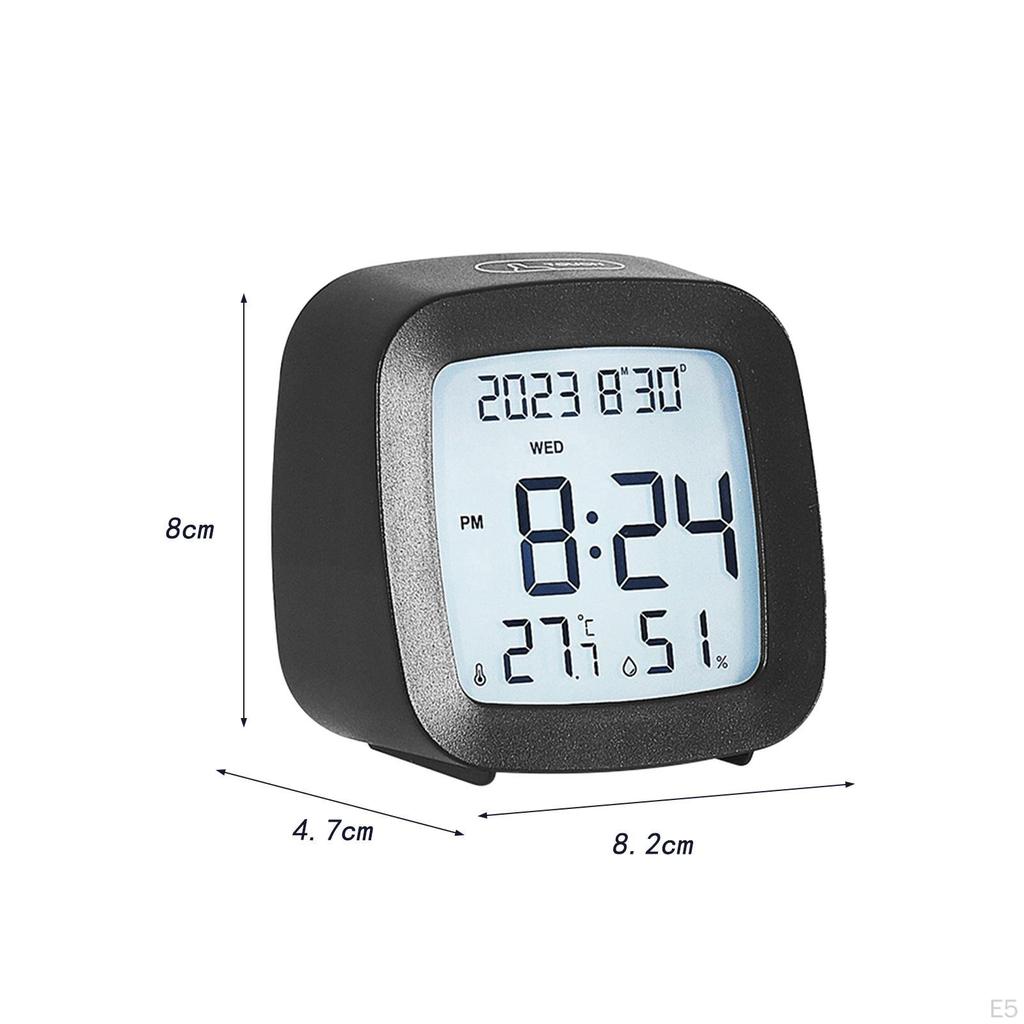Compact Digital Alarm Clock with 12/24H 3x8x3 Inch for Bedroom, Home, Office, Travel