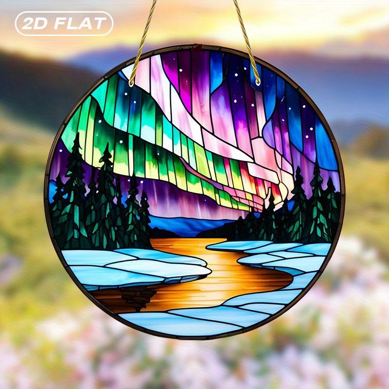 

2D Flat Acrylic Aurora Borealis Decoration , Use No Batteries/Electricity Needed, Unique Indoor/Outdoor Decoration , Multipurpose Traditional