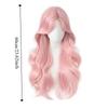 Peruci Sintetice Roz la Modă Peruci Elegante Cosplay Lolita Perucă Lungă Ondulată Creț Joc de Rol