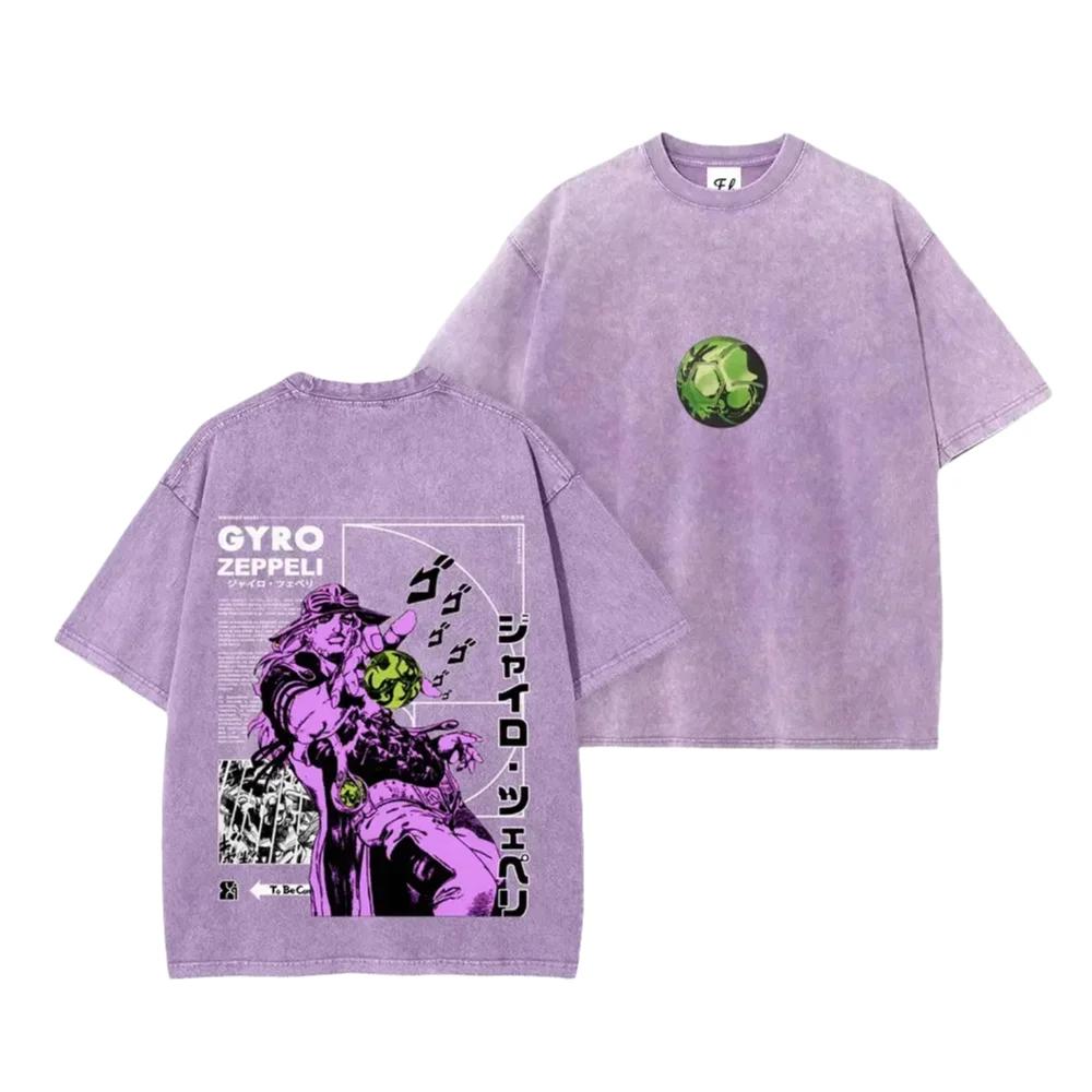 Anime JoJo's Bizarre Adventure Tričko Yk Prané Bavlněné Tričko Letní Krátký Rukáv Ležérní Volná Trička Topy Pánské Unisex Oblečení