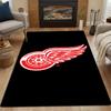 Red Wing Logo On Black Background Patterned Carpet, Non Slip Mat Suitable for Living Room and Bedroom Sofas