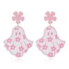 Cross-Border Halloween Cartoon Heart Ghost Tassel Earrings