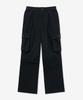 MINAV Single-Pleat Wide Cargo Pants [Black]