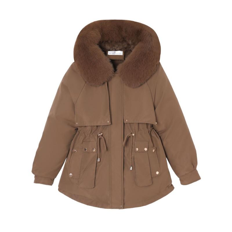 Winter new women's hooded short warm women's versatile loose fashion women's coat