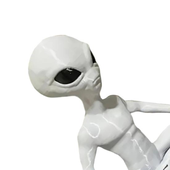 3D Printed Alien Model Funny Yoga Zen Alien Statue For Yoga Room 1 Pc