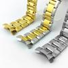 20mm Stainless Steel Watch Strap for Rolex Submariner Daytona Diving Buckle Bracelet Solid Metal Silver Gold Watchband Arc End