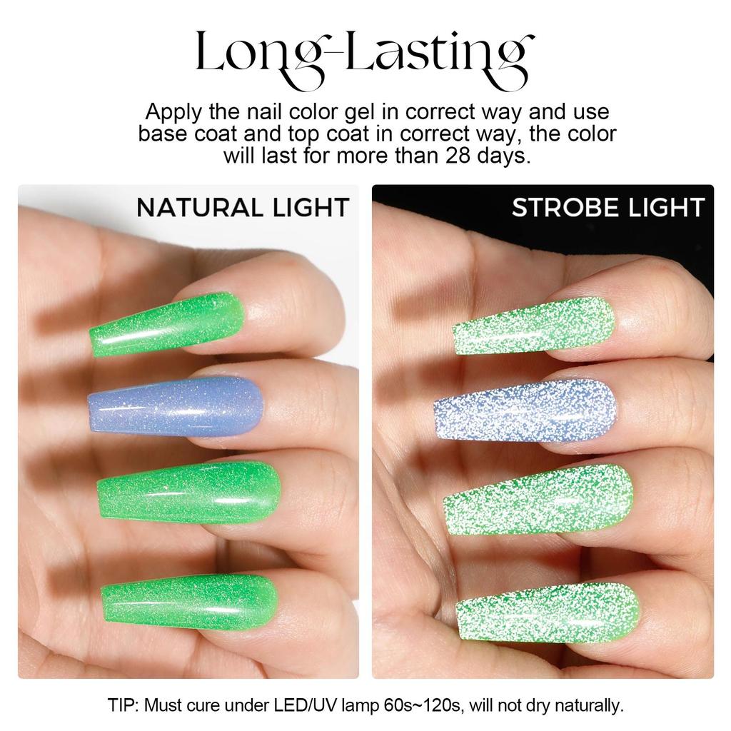 ROSALIND 6 buc Lacuri de unghii cu gel semipermanente Nails Art Soak Off Set de lacuri cu gel UV LED