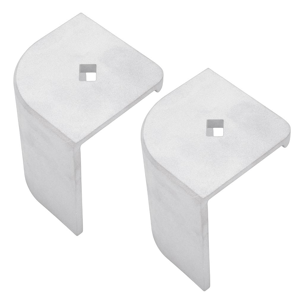2PCS Pontoon Boat Aluminum Corner   for 90 Degrees  Rounded Corner 3-3Celsius4in To 3-13Celsius16in Height 3-1Celsius4in To 3-5Celsius16in Top Width