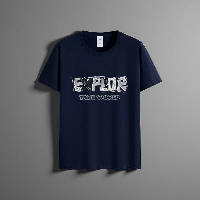 Estate Nuovo Unisex Versatile T-shirt Puro Cotone Alla Moda Casual Top Girocollo Traspirante Vestibilità Ampia Stampa Camicia Maniche Corte