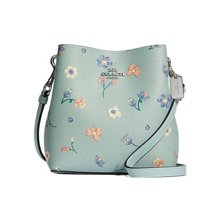 

Coach Town 16 Floral Print Faux Leather Bucket Bag Women bags Aqua-Green C8608-SVTYE Basic Set (Bag+Dust Bag)