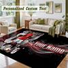Crystal Velvet Square Rug Custom NameCristiano Ronaldo Pattern Non Slip Home Floor Decor Rug