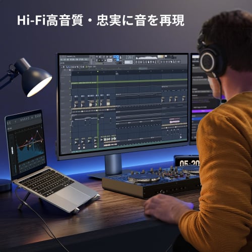 UGREEN [High Resolution Sound Quality] USB C Earphone Jack Conversion Type C Earphone Conversion Adapter Equipped with DAC 32bit/384KHz Call/Music/Mic