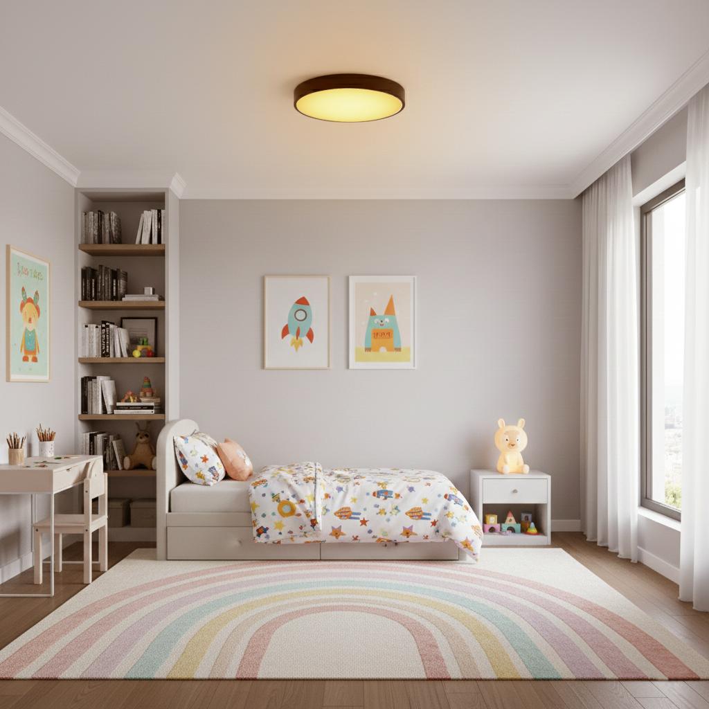 Rund LED-taklampa 40 cm neutralvit 24W modern Rund LED-taklampa svart 40 cm - varmvit