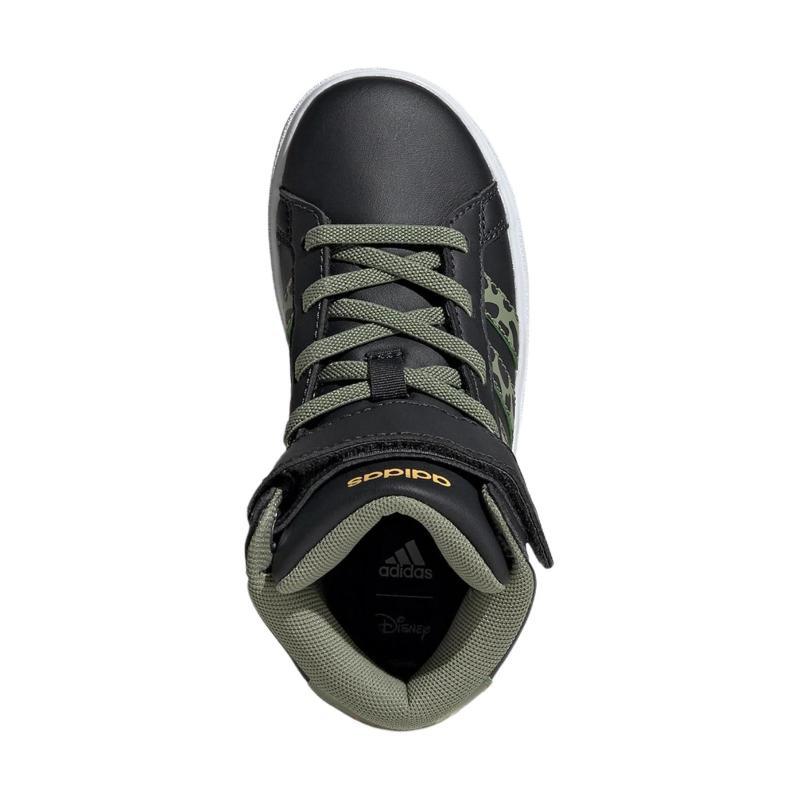 Adidas Disney Lion King Anti Slip Wear Resistant Mid Top Kids' Skateboarding Shoes Black Green Kids' Sneakers IF4094